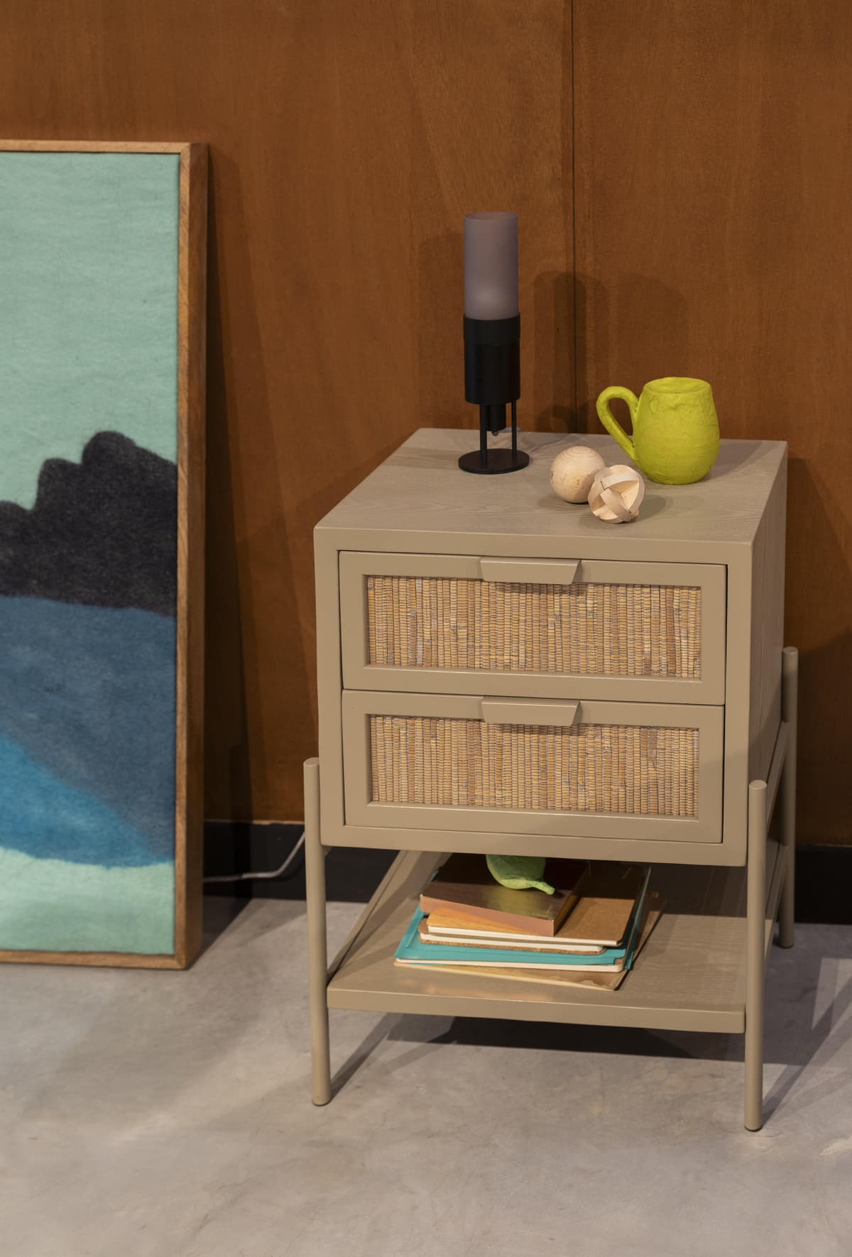 Dutchbone Yasu Nachtkastje Beige thumbnail 2