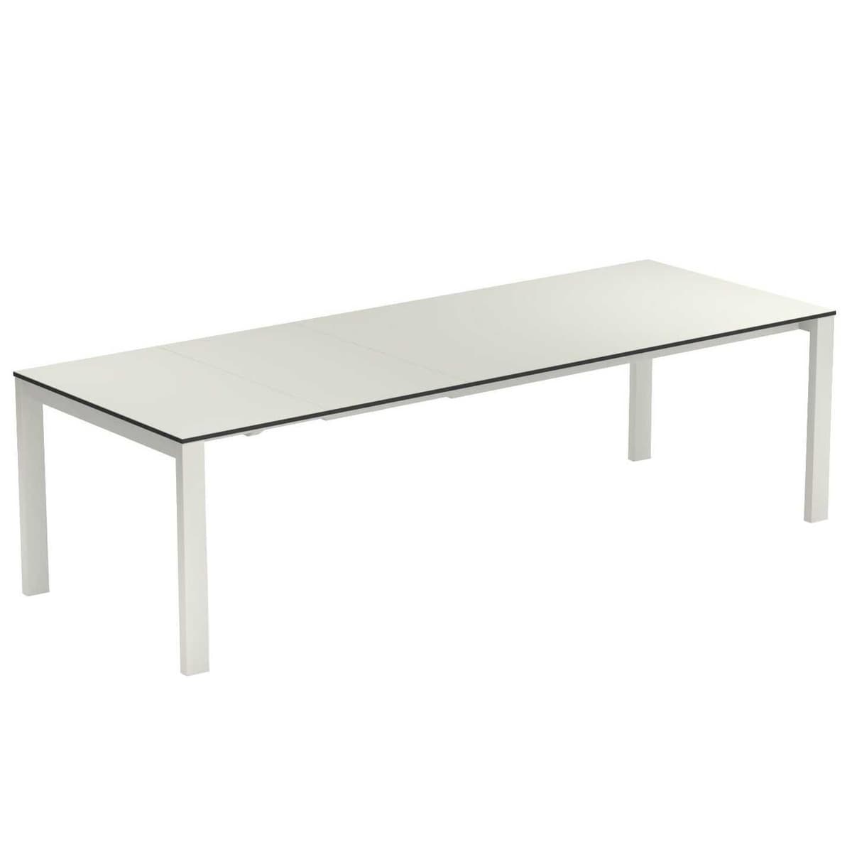 Emu Round Uitschuifbare Tuintafel 268x100 HPL Matt White