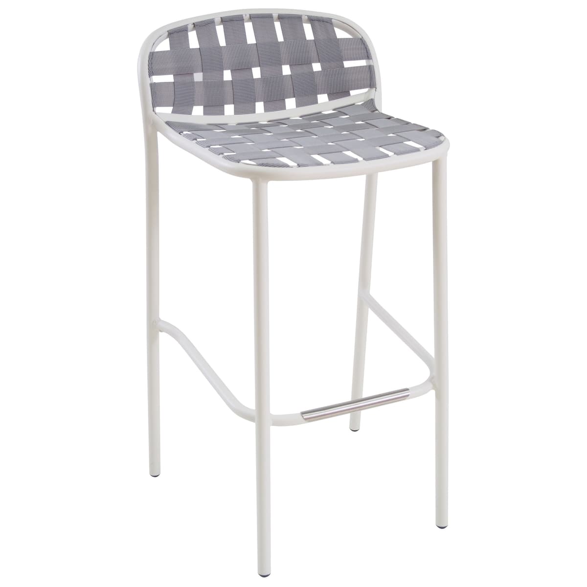 Emu Yard Stool Barkruk Matt White/grey