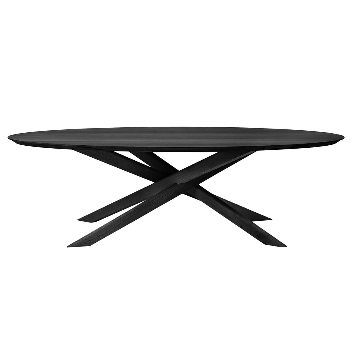 Ethnicraft Mikado Eettafel Ovaal 267x183 Zwart Eiken