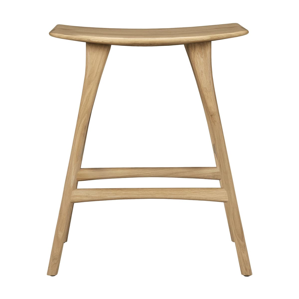 Ethnicraft Osso Barkruk 65 Geolied Eiken