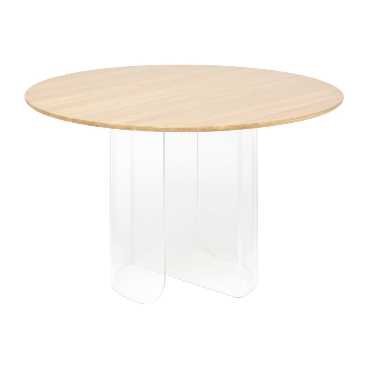 FÉST Plateau Eettafel 120 Transparant Eiken Blad