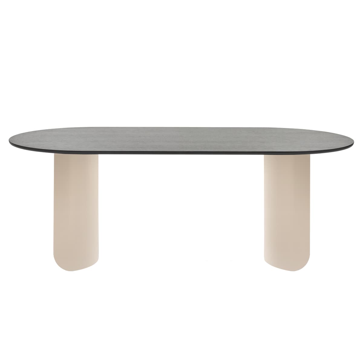 FÉST Plateau Eettafel 200x90 Sand Zwart Blad