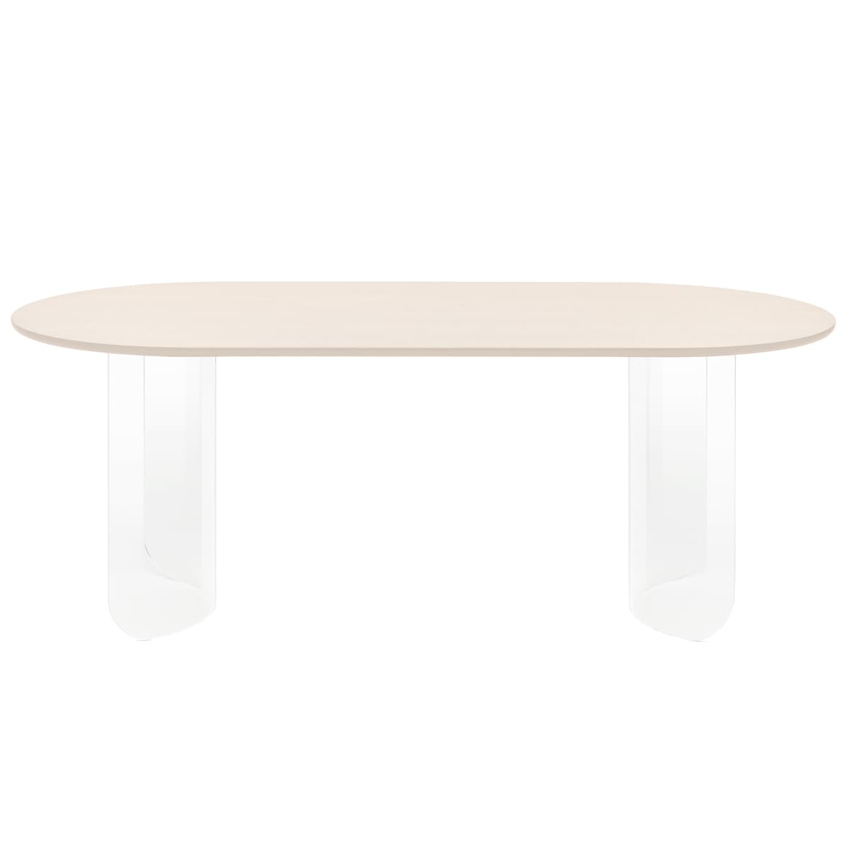 FÉST Plateau Eettafel 200x90 Transparant Sand Blad