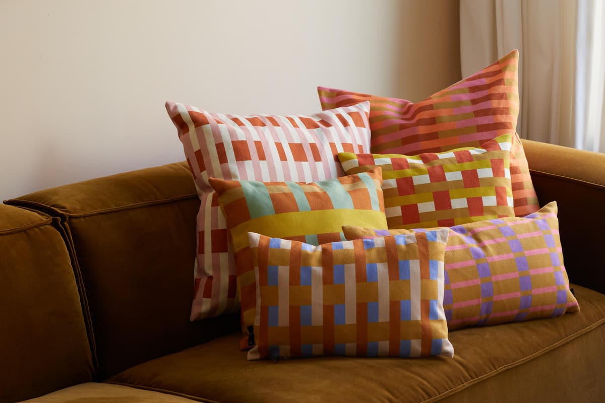 FÉST Striped Kussen 45x45 Mint thumbnail 2