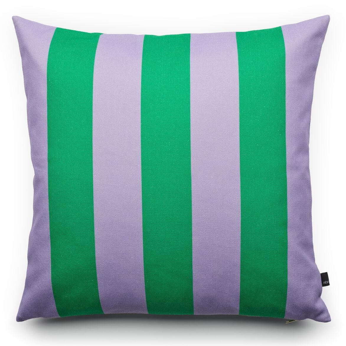 FÉST Stripes Kussen 60x60 Green/Purple