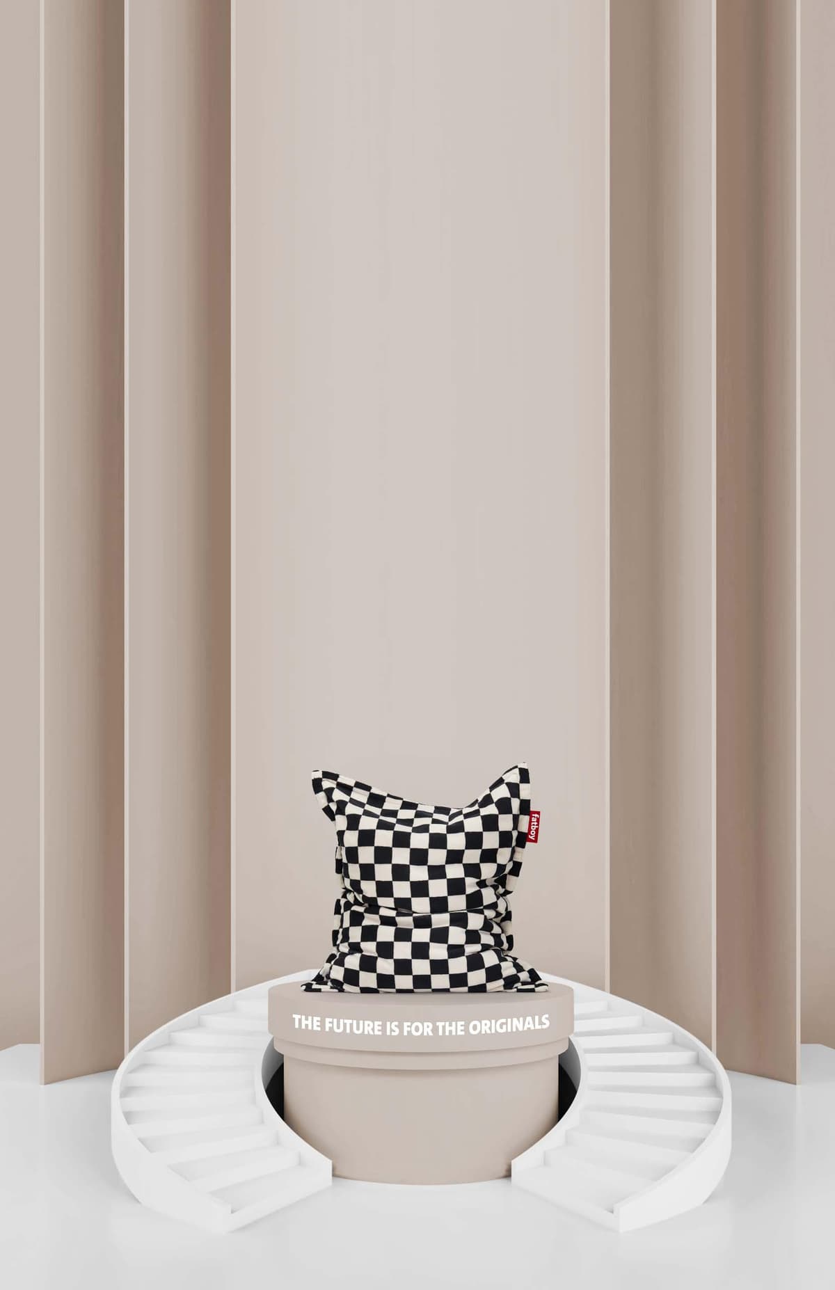 Fatboy Original Slim Teddy Zitzak Chess Almond Creme thumbnail 2