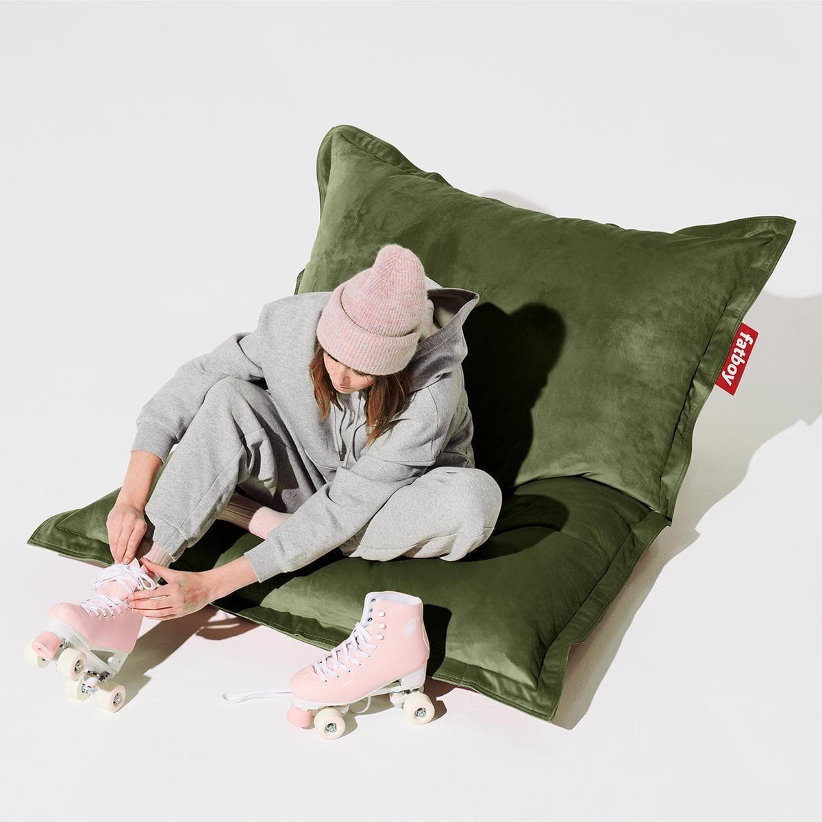 Fatboy Original Slim Velvet Zitzak Recycled Taupe thumbnail 2