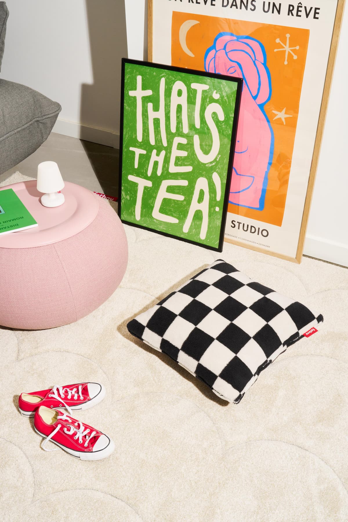 Fatboy Square Teddy Kussen Chess Almond Creme thumbnail 2