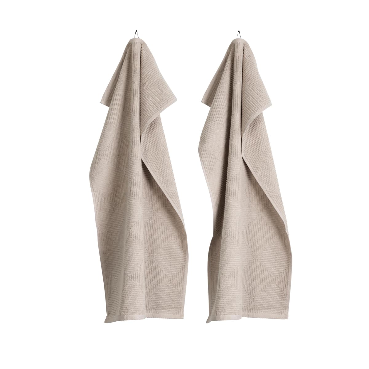 FDB Møbler R33 Handdoek 50x90 Set Van 2 Beige