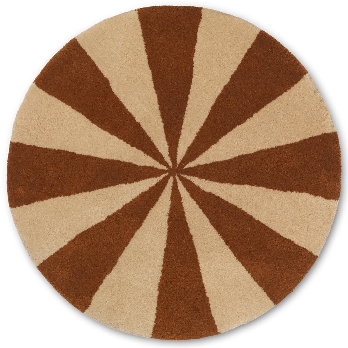 Ferm Living Arch Tufted Vloerkleed 130 Dark Brick/off-white