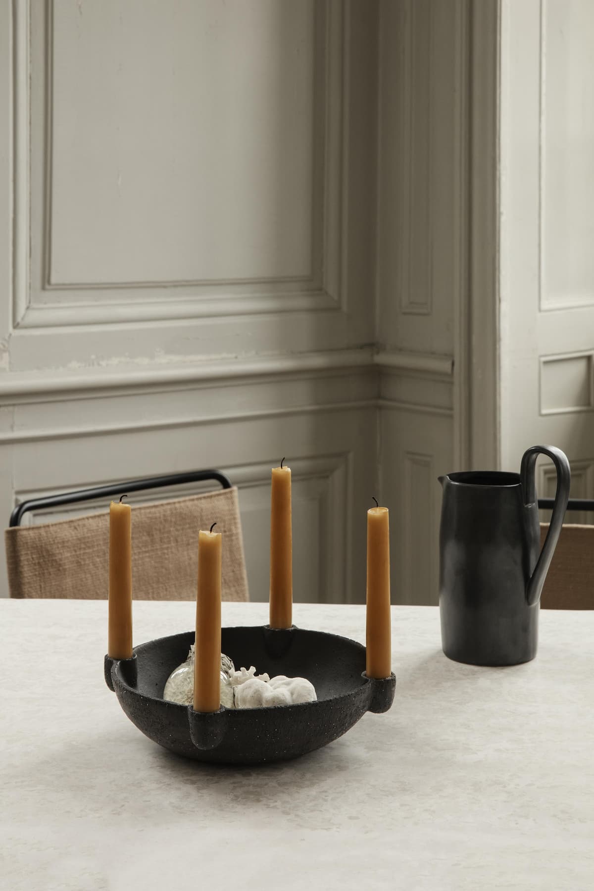 Ferm Living Bowl Kandelaar L Keramiek Beige thumbnail 4