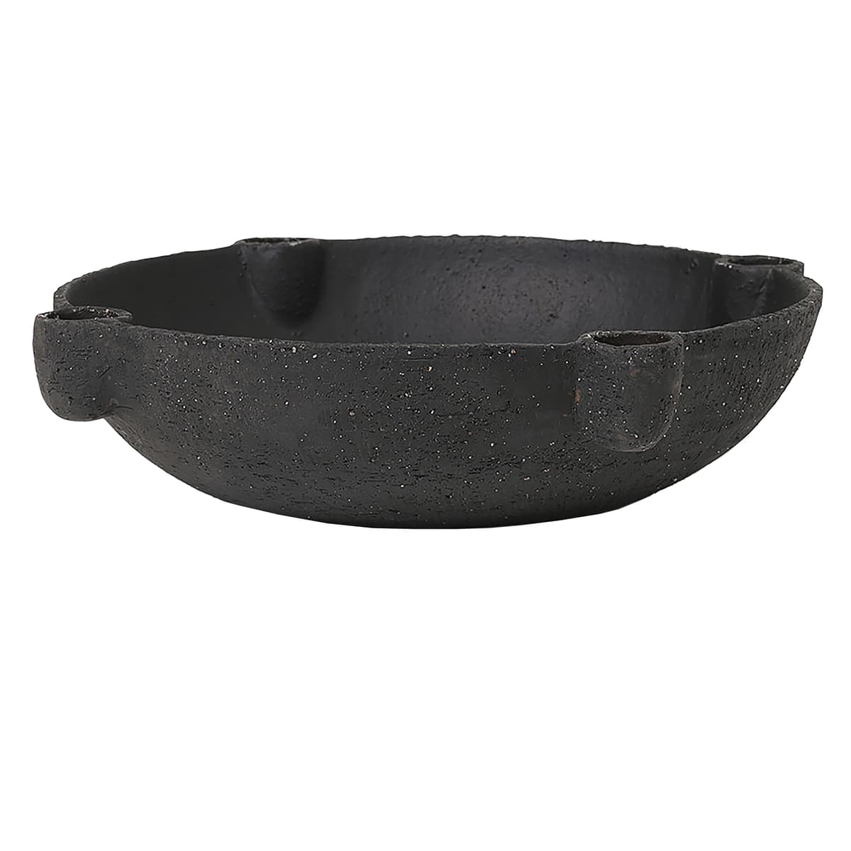 Ferm Living Bowl Kandelaar L Keramiek Donkergrijs