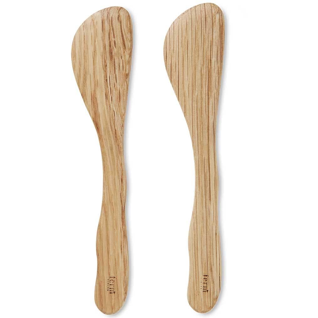 Ferm Living Cairn Botermesje Set Van 2 Eiken