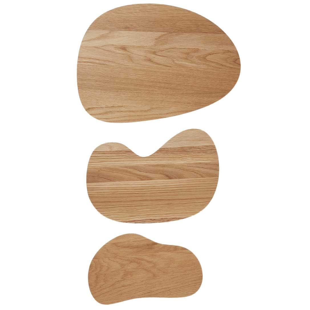 Ferm Living Cairn Snijplank Set Van 3 Eiken
