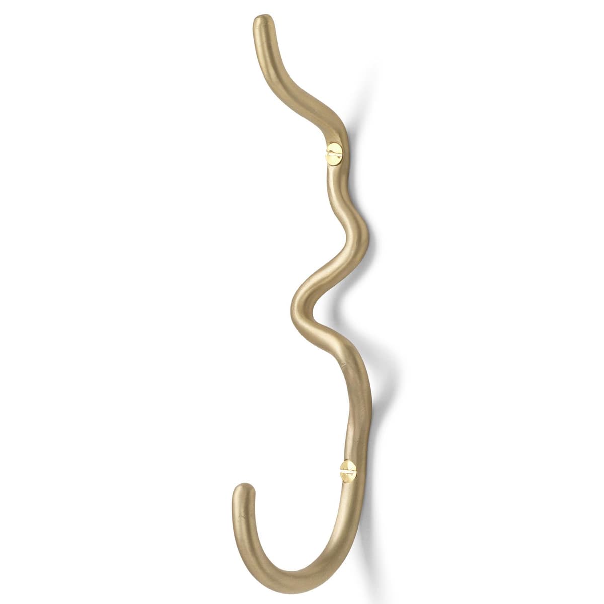 Ferm Living Curvature Haak Enkel Messing