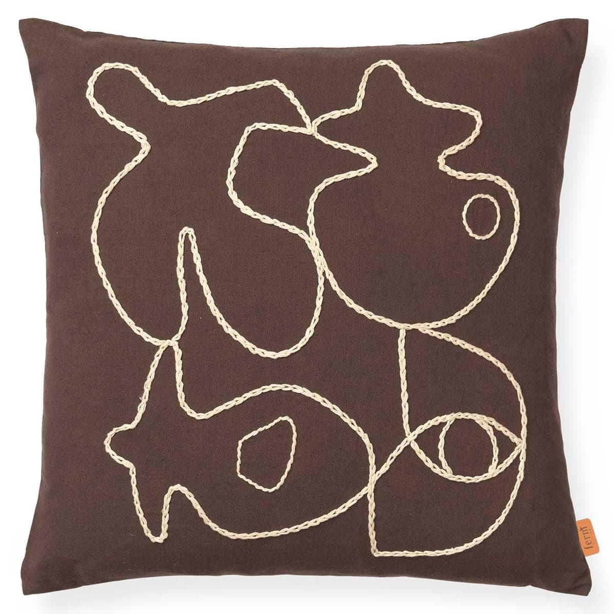 Ferm Living Figure Kussen 50x50 Coffee/sand