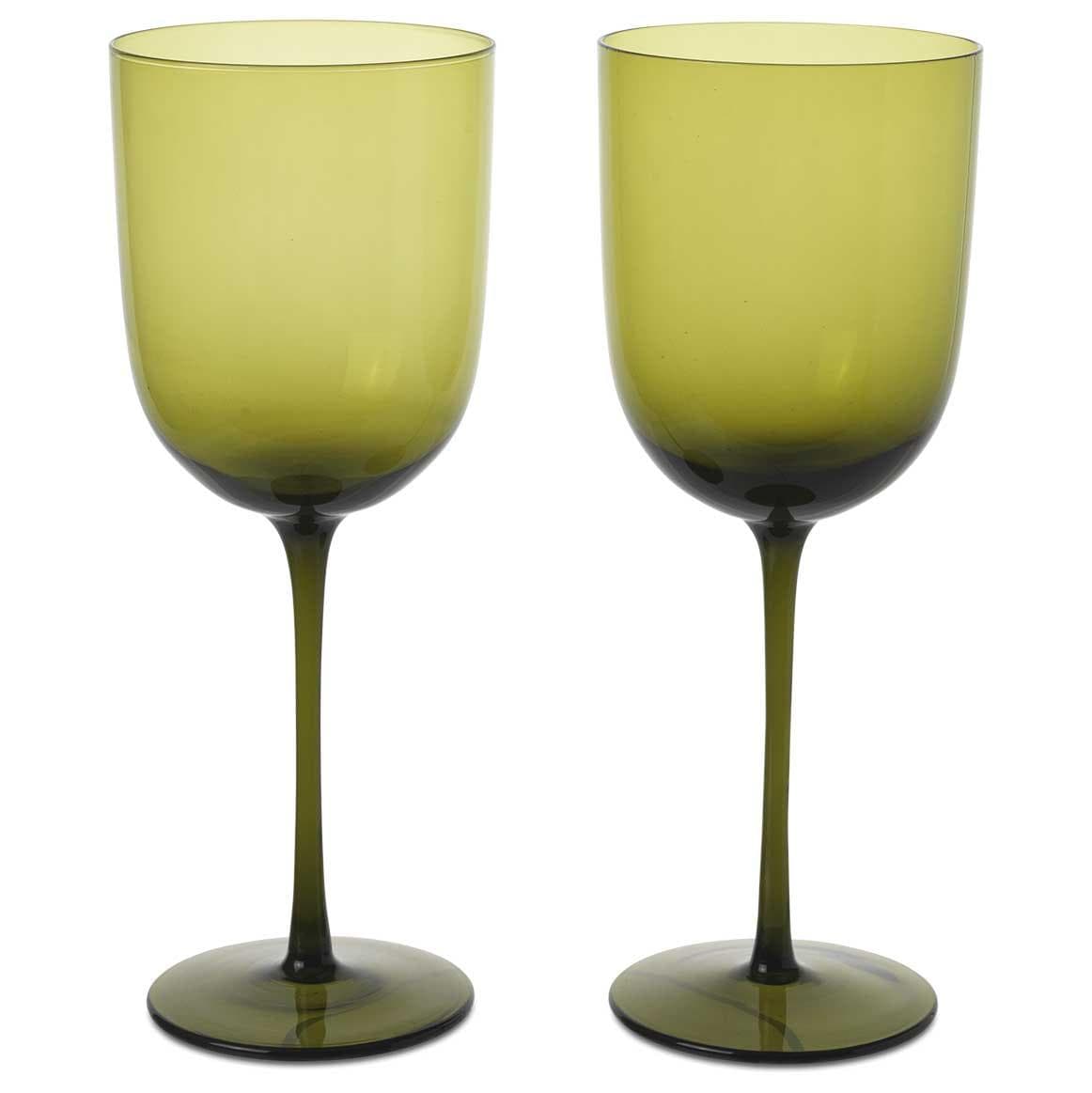 Ferm Living Host Rode Wijnglazen Set Van 2 Moss Green