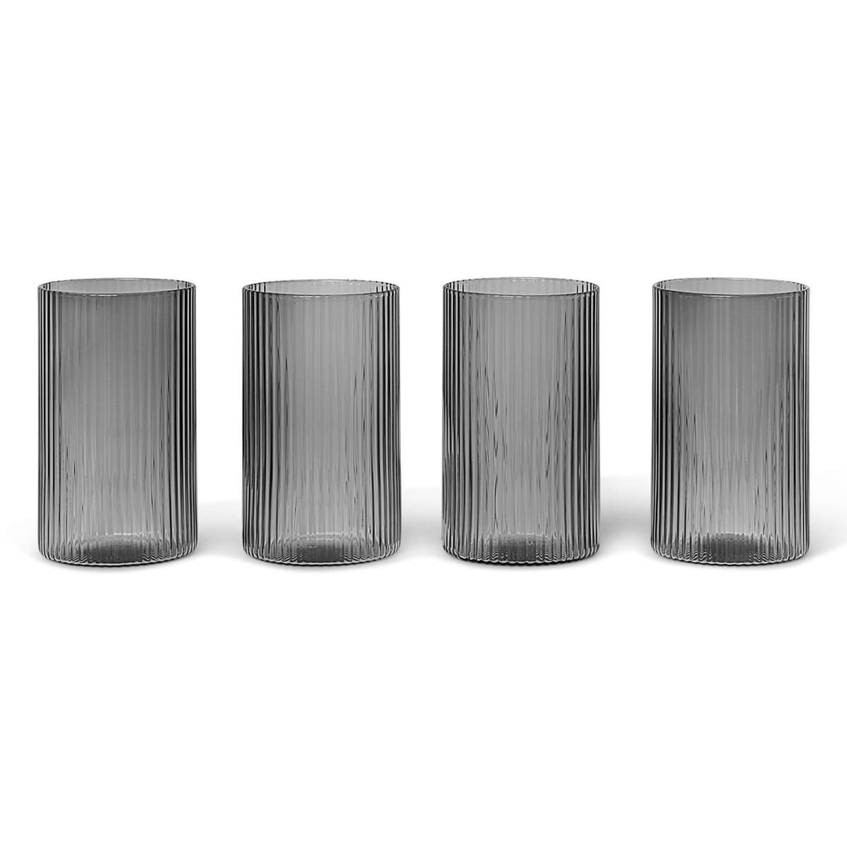 Ferm Living Ripple Verrines Glazenset Van 4 Smoked Glass