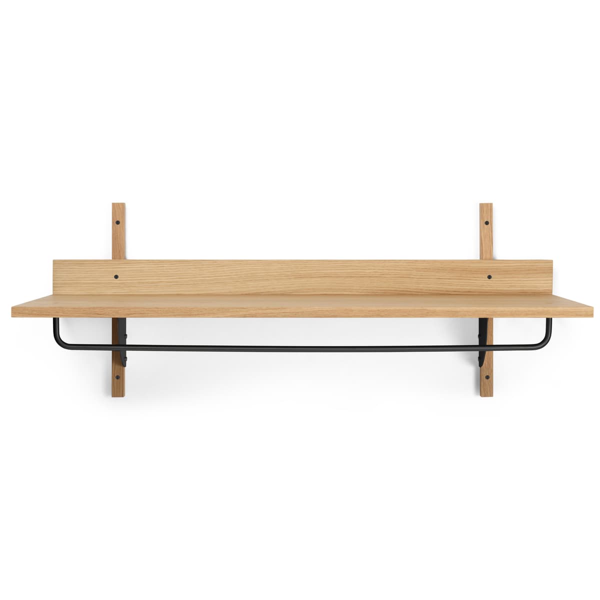 Ferm Living Sector Rack Wandkapstok Oak/Black Brass