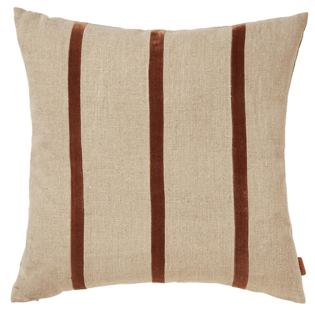 Ferm Living Senti Stripe Kussen 50x50 Linen/Carob Brown