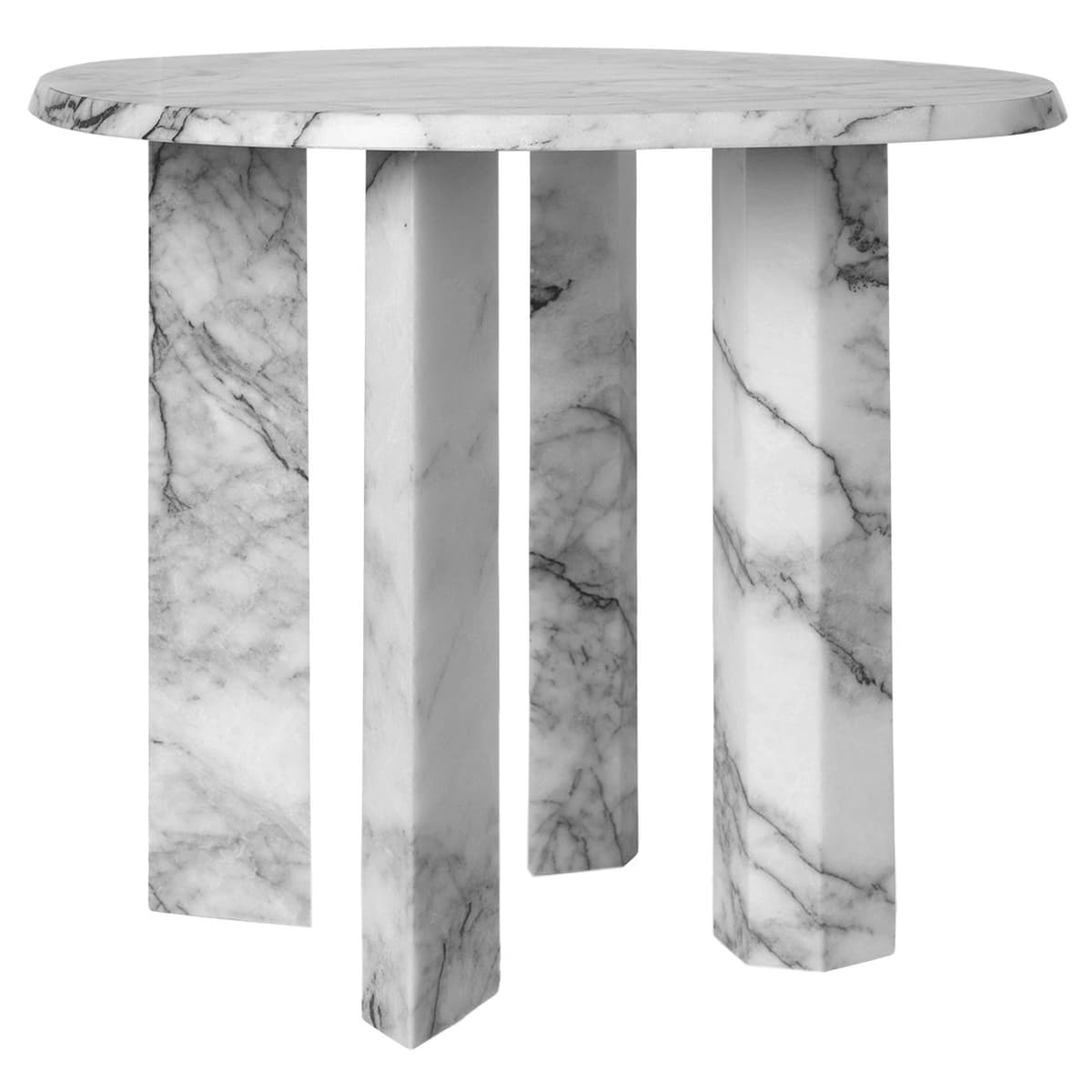 Ferm Living Taula BijzettafelØ54,4 White/Charcoal