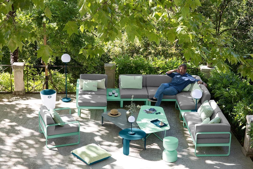 Fermob Bellevie Hocker Kussen Antraciet Lapilli Grey thumbnail 3