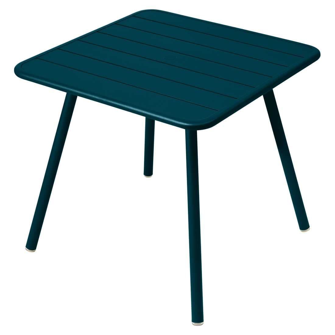Fermob Luxembourg Tuintafel Vierpoot 80x80 Acapulco Blue