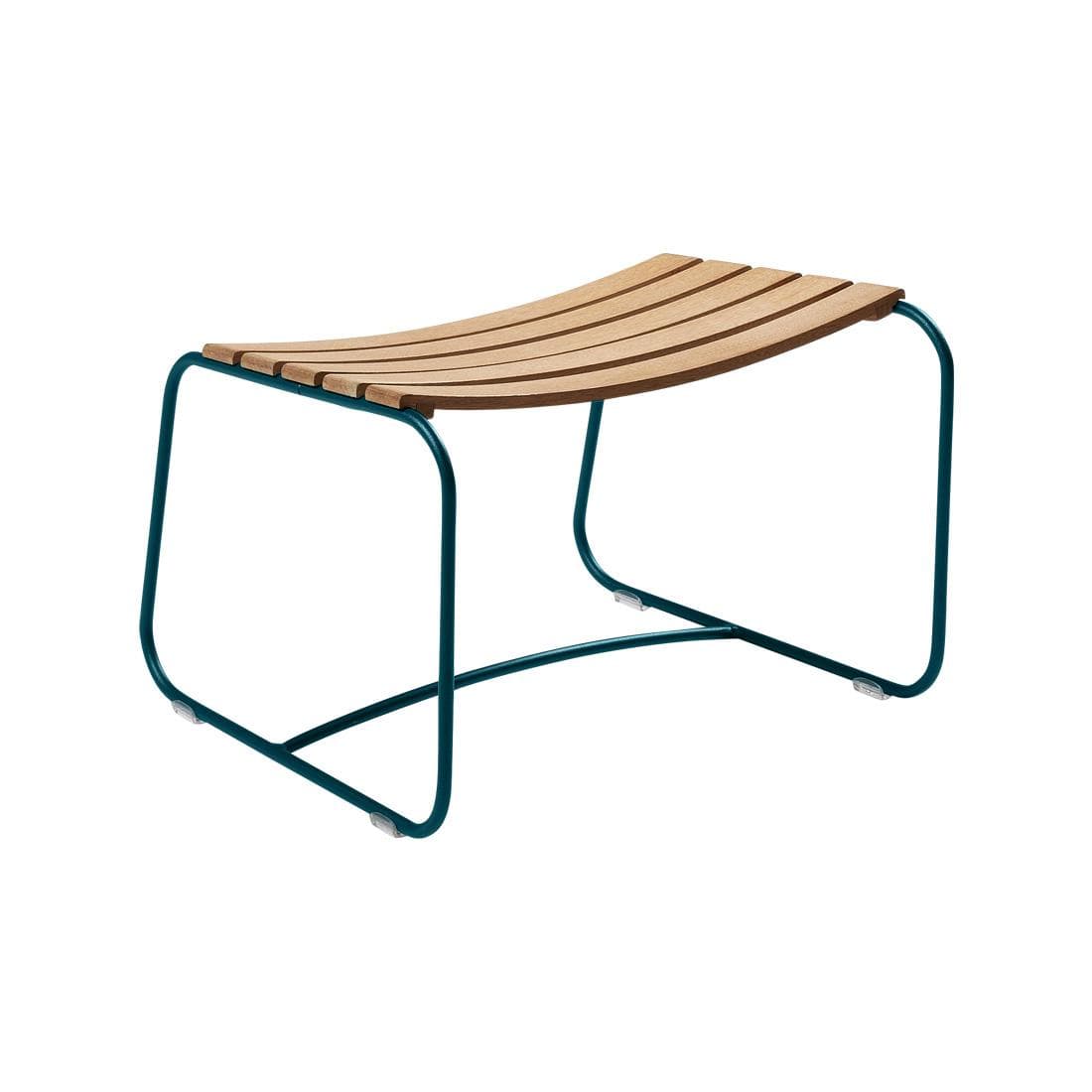 Fermob Surprising Teak Voetenbank Acapulco Blue