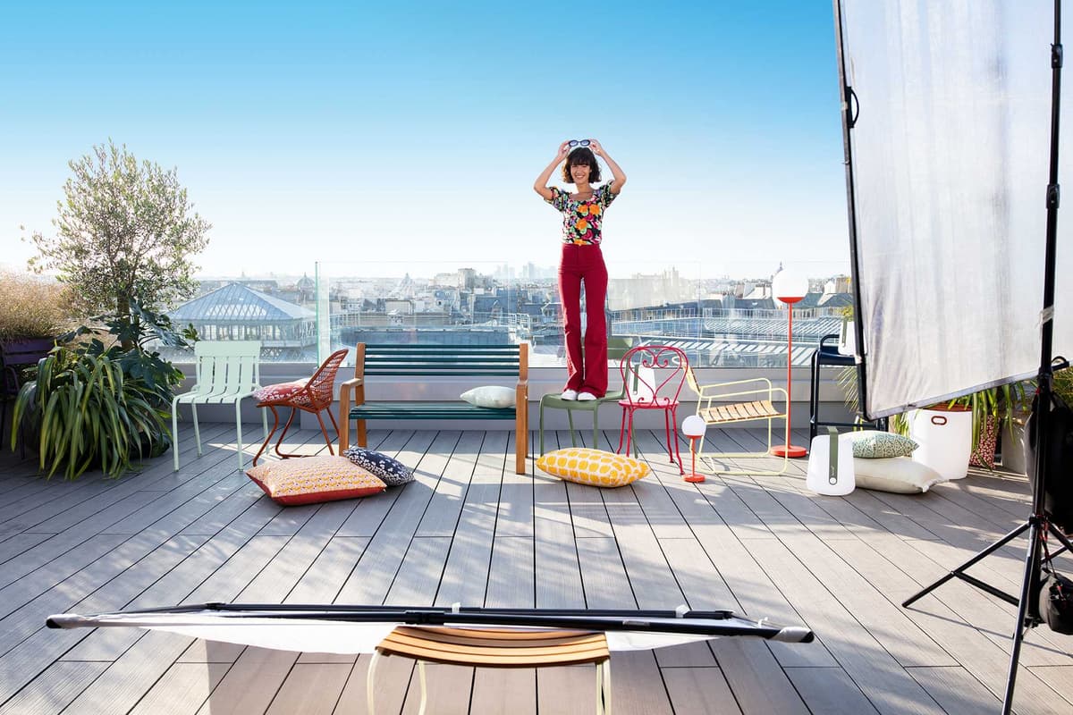 Fermob Lorette Outdoor Kussen 44x44 Sage Green thumbnail 3