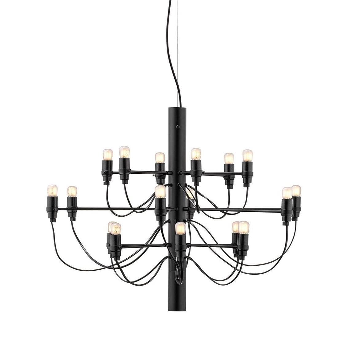 Flos 2097/18 By Gino Sarfatti KroonluchterØ69 Opaal Zwart