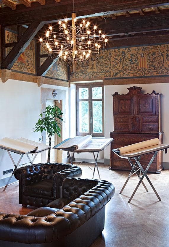 Flos 2097/50 By Gino Sarfatti KroonluchterØ100 Opaal Messing thumbnail 3