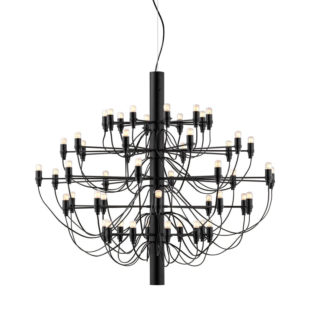 Flos 2097/50 By Gino Sarfatti KroonluchterØ100 Transparant Zwart