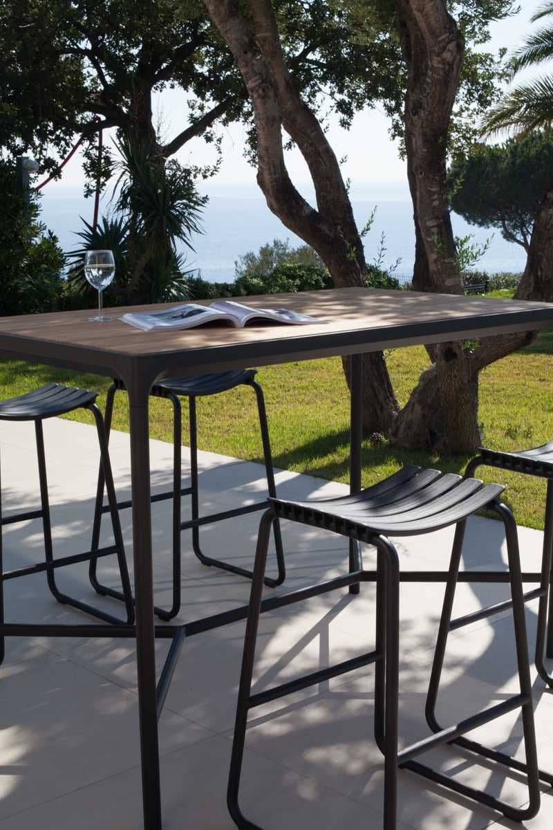 Houe Four Statafel Buiten 160x90 Bamboe Zwart Onderstel thumbnail 2