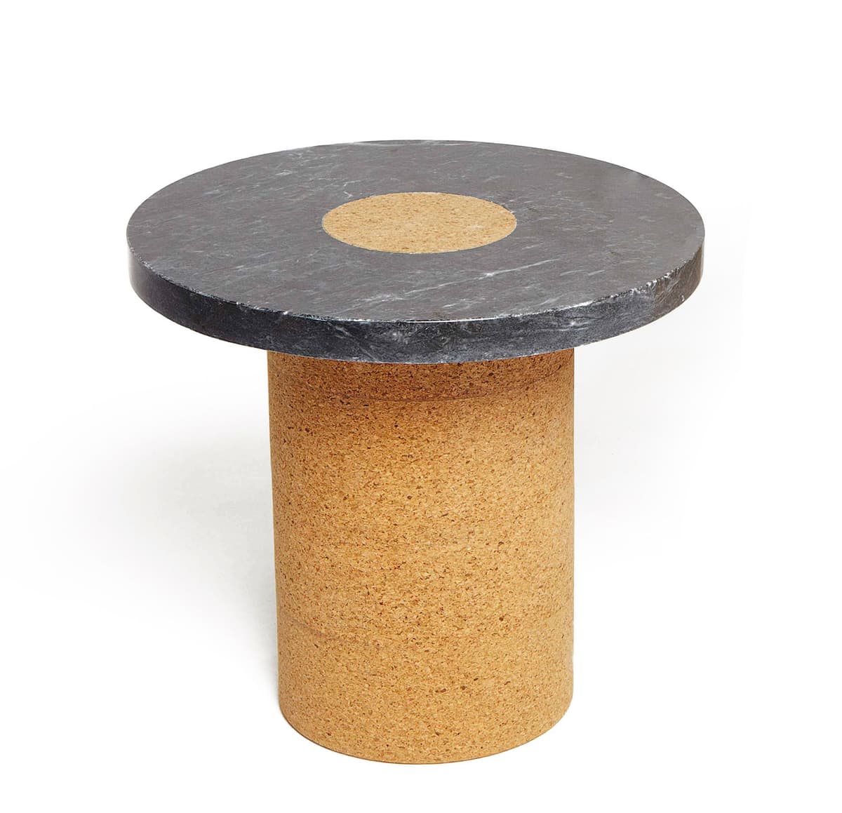 Frama Sintra BijzettafelØ39 Kurk/Ruivina Marmer Zwart