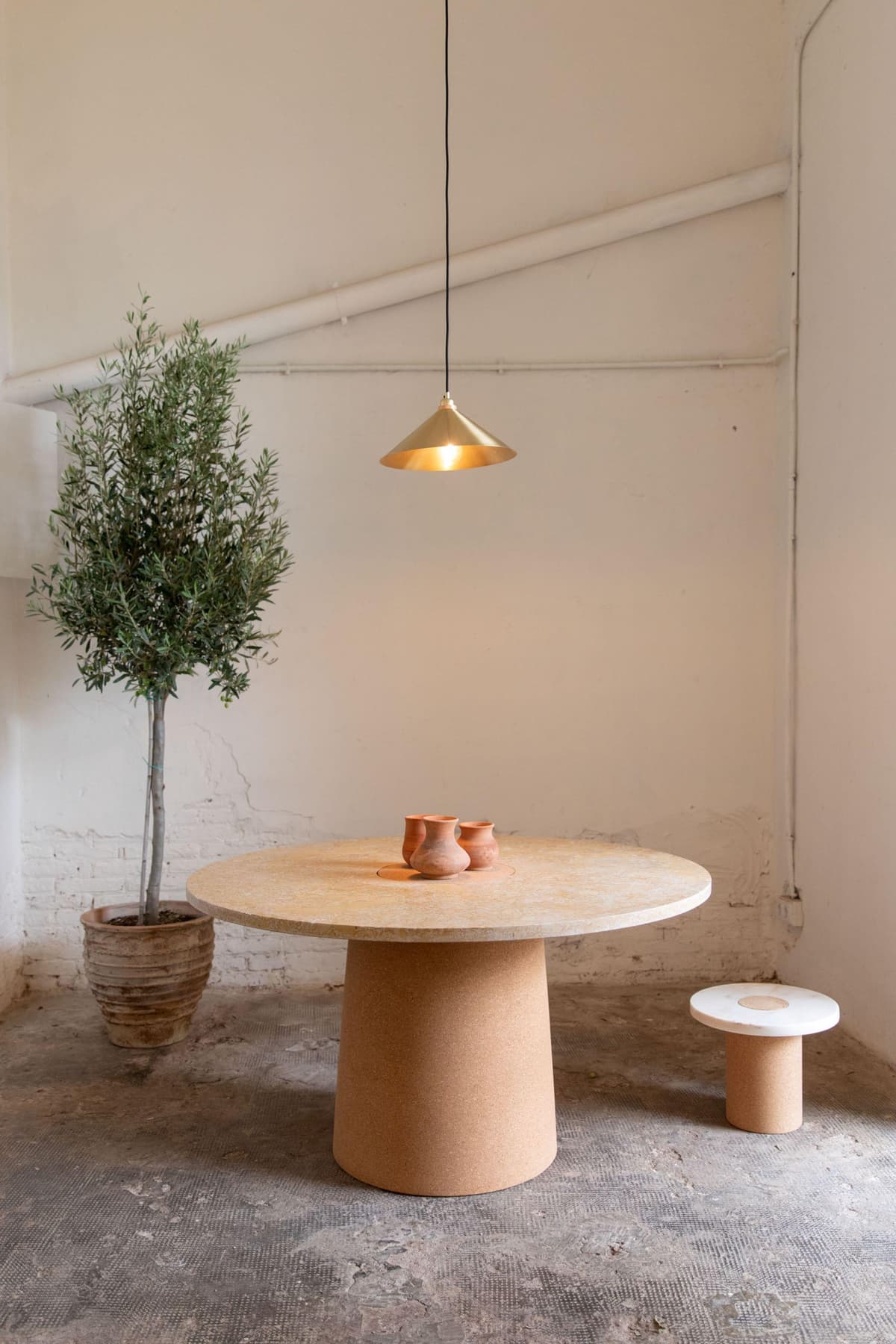 Frama Sintra BijzettafelØ39 Kurk/Estremoz Marmer Wit thumbnail 3