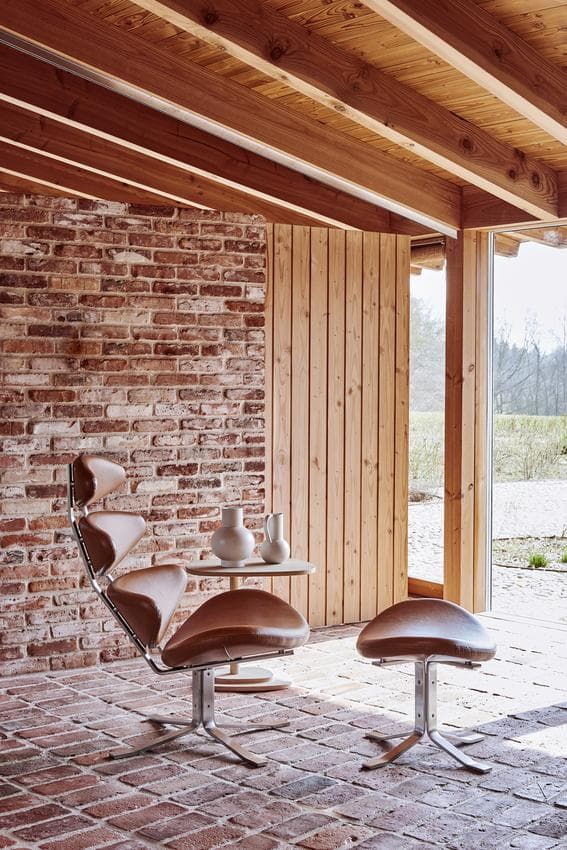 Fredericia Corona Chair Ottoman Omni 301 Black Leder thumbnail 2