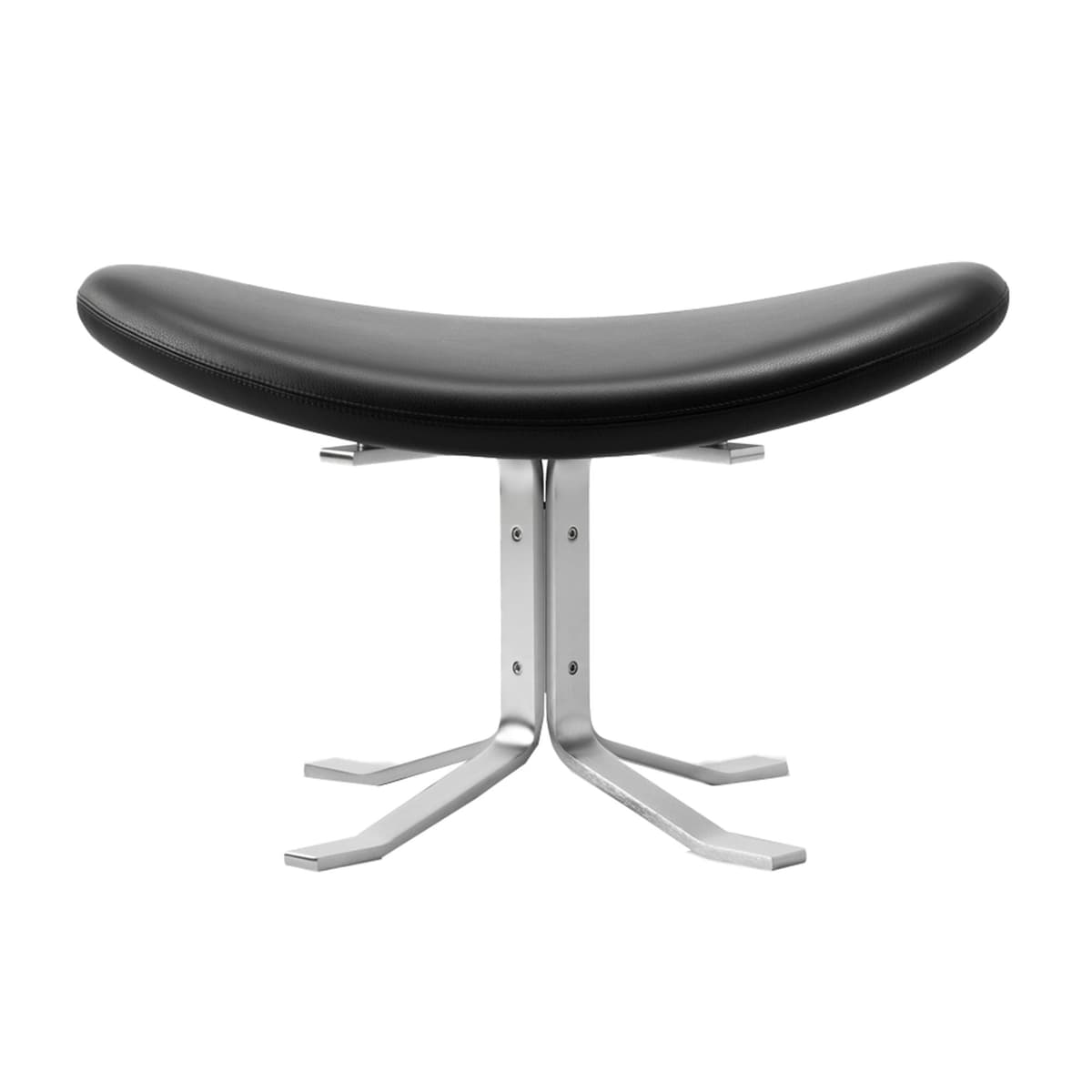 Fredericia Corona Chair Ottoman Omni 301 Black Leder