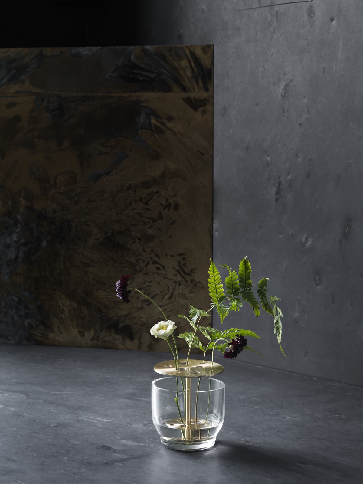 Fritz Hansen Ikebana Vaas Small Brass thumbnail 2