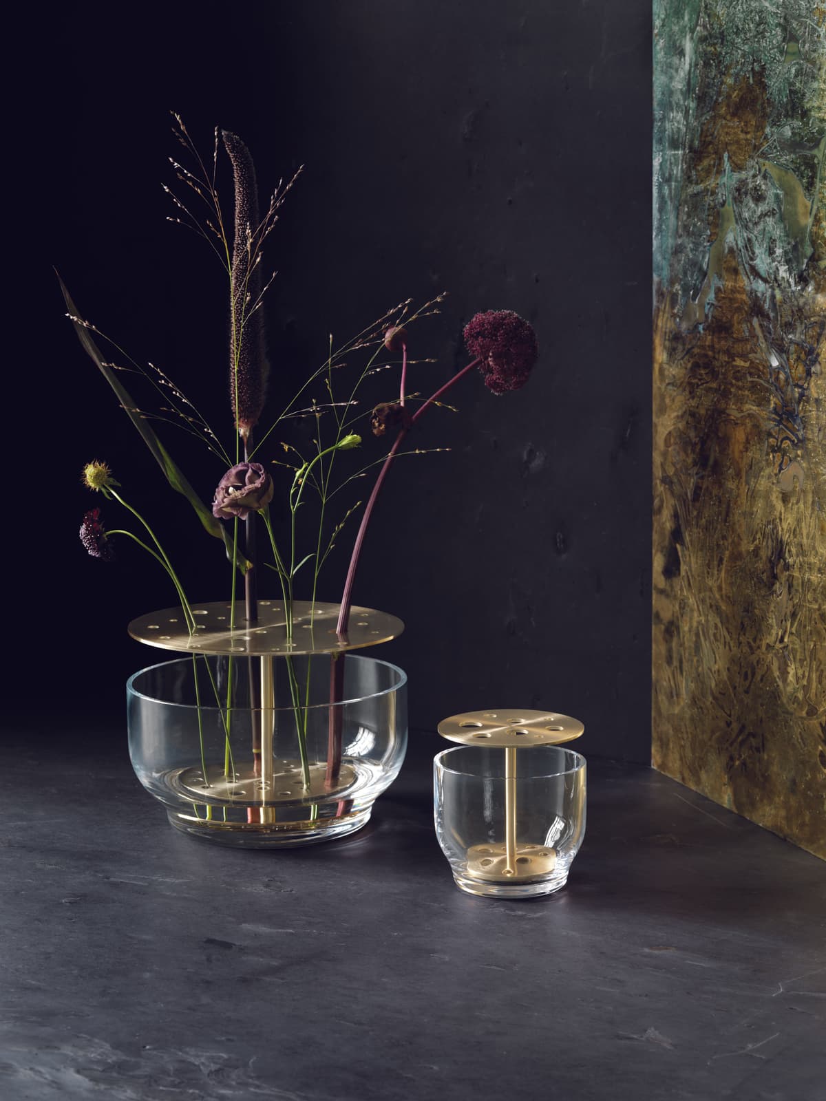 Fritz Hansen Ikebana Vaas Small Brass thumbnail 4