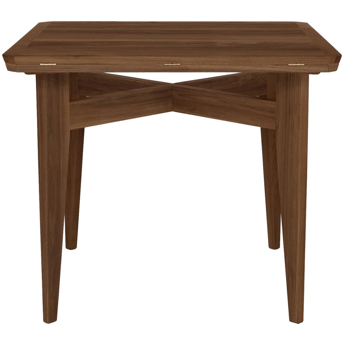 Gubi B-Table Uitklapbare Tafel 85x85/116 Walnoot Mat Gelakt