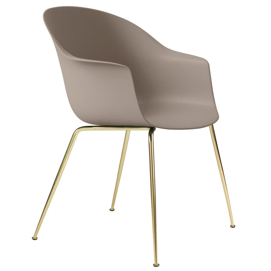 Gubi Bat Eetkamerstoel Messing Onderstel New Beige