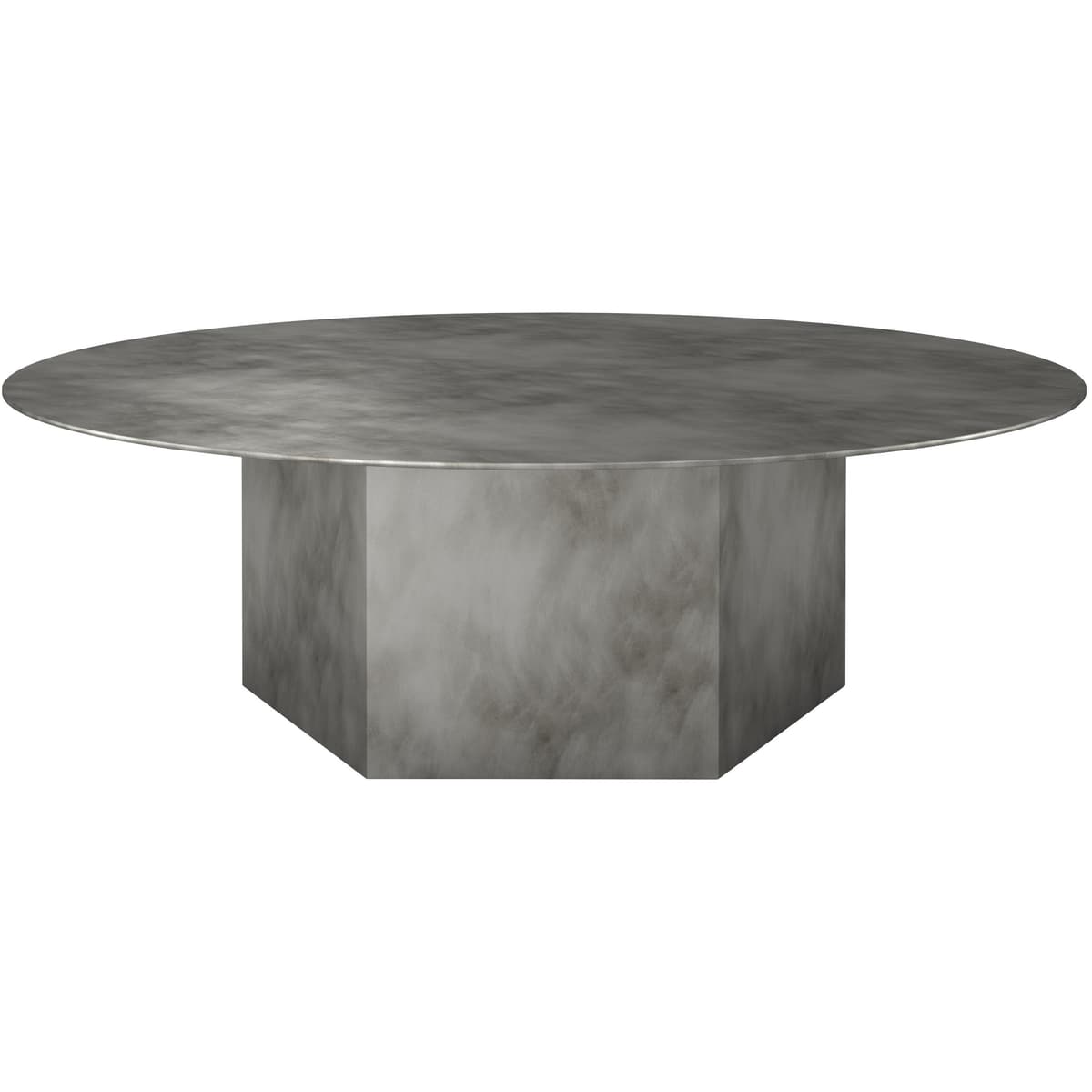Gubi Epic SalontafelØ110 Misty Gray Steel