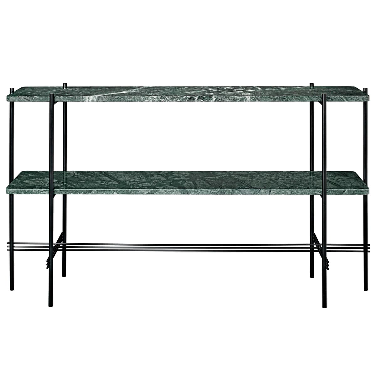 Gubi TS Sidetable 120x30x72 Zwart/groen Marmer