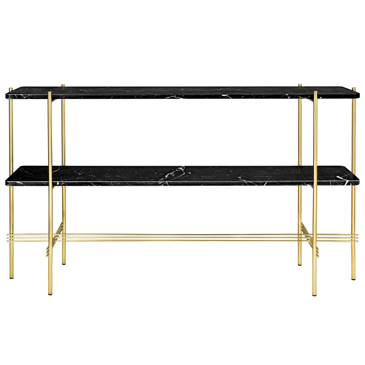 Gubi TS Sidetable 120x30x72 Messing/zwart Marmer