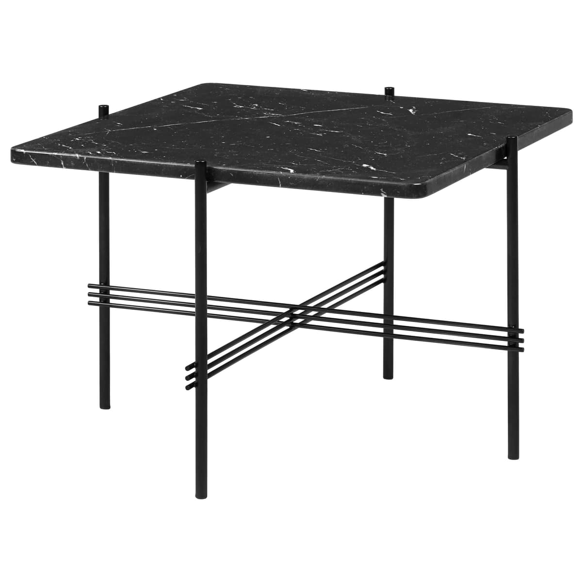 Gubi TS Salontafel 55x55 Zwart/zwart Marmer