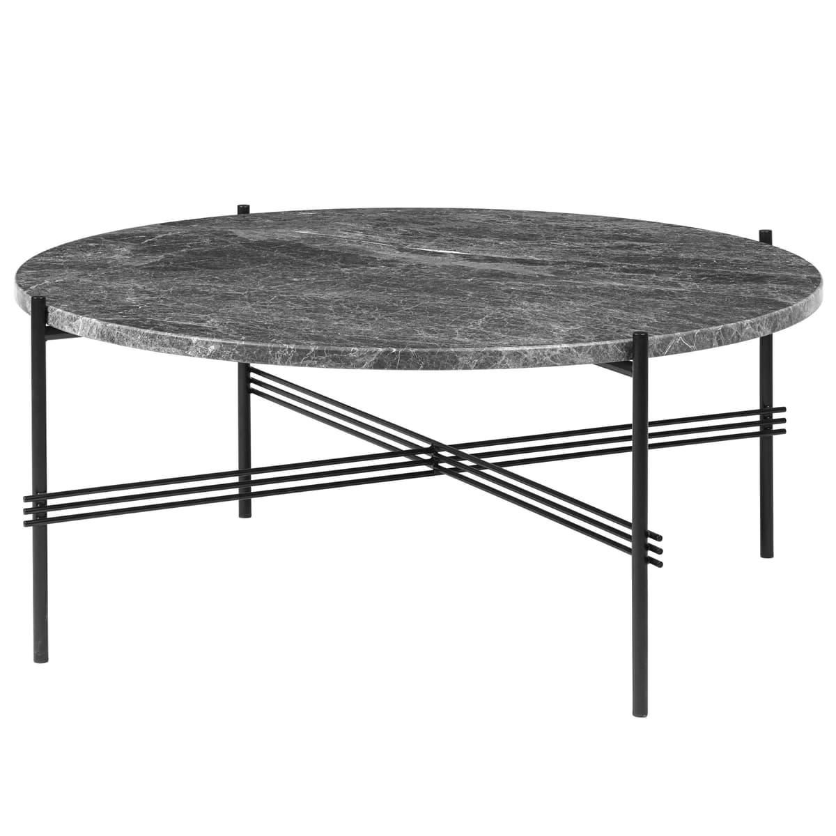 Gubi TS Salontafel 80 Zwart/grijs Marmer