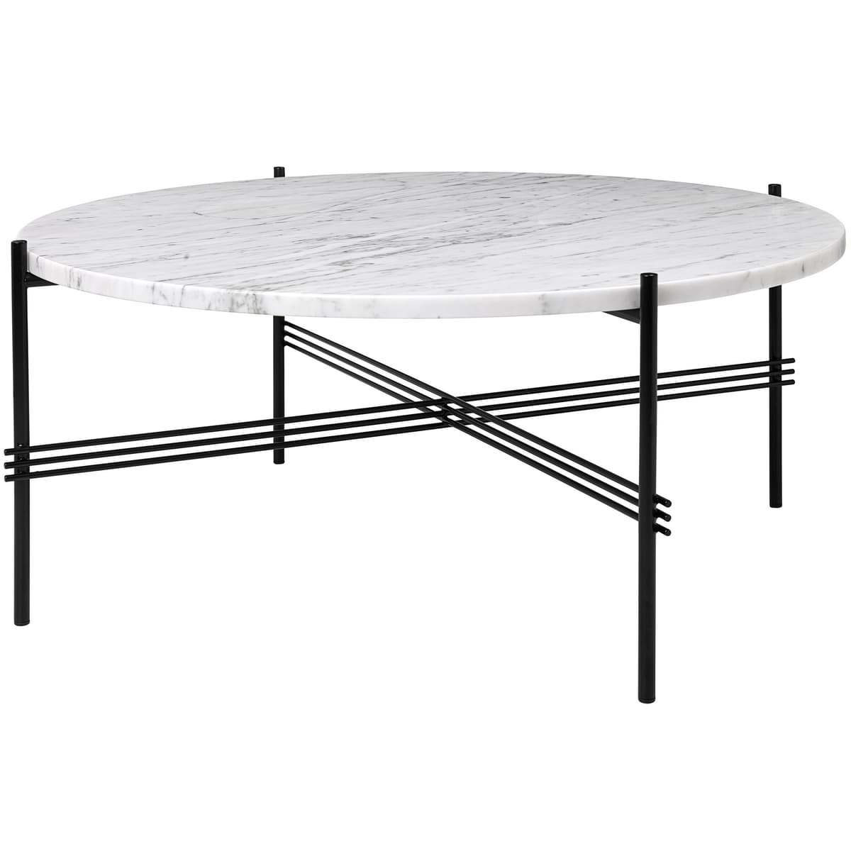 Gubi TS Salontafel 80 Zwart/wit Marmer