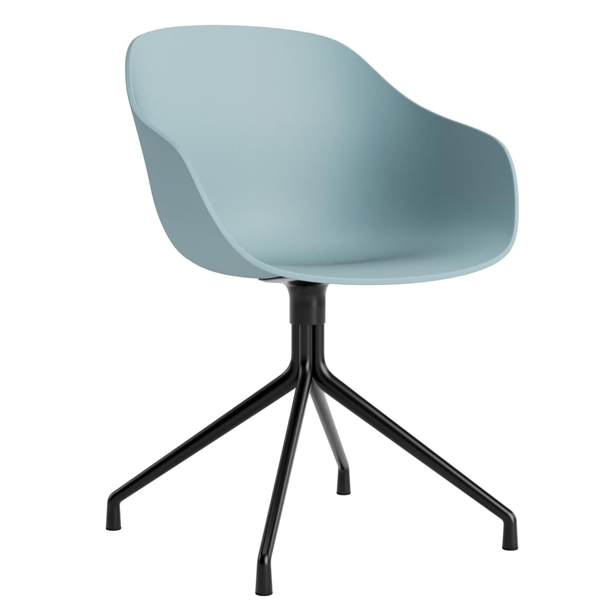 Hay AAC220 Stoel Zwart Onderstel Dusty Blue