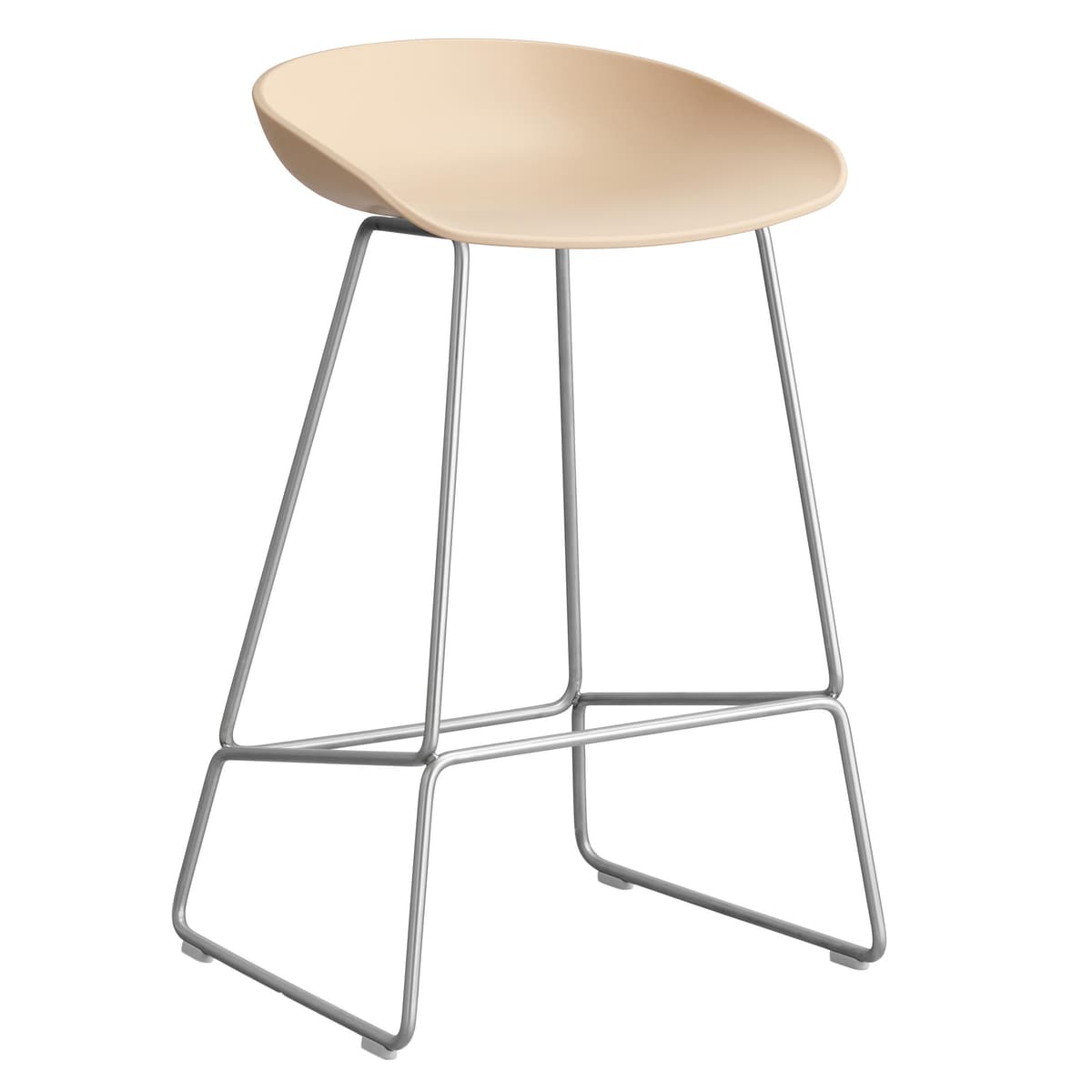 Hay AAS38 Barkruk 65cm Rvs Onderstel Pale Peach